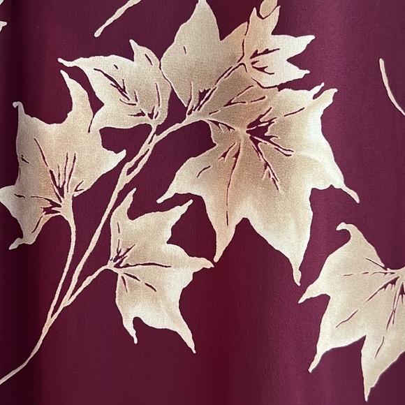 Liz Claiborne Floral Dress Burgundy - Picture 6 of 7